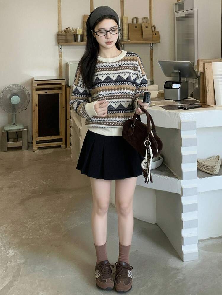 Women's Pleated Casual Loose A-Line Skirt