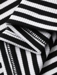 DAZY Women's Striped Square Neck Fitted Casual Camisole - Multicolor - View 3