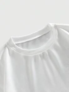 ROMWE MEN Goth 男士十字印花圆领长袖T恤 - 白色 - 查看 3