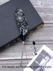 1 件欧洲复古英式金色羽毛笔书法书写工具，适合婚礼圣诞派对礼物教师学生维多利亚文学主题装饰 - 彩色 - 查看 19