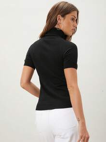 MOTF PREMIUM WOOL MIX KNIT TOP - Black - View 2