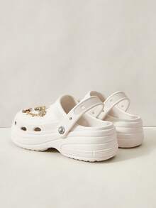 Cuccoo Women's Christmas Decoration Hollow Sandals, Cute & Sweet, Versatile, Thick Sole, Comfortable - White - View 4