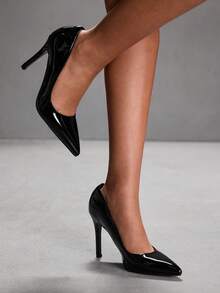 CUCCOO SZL Giày cao gót mũi nhọn thời trang dành cho nữ, thích hợp để đi làm, hẹn hò, tụ tập, ngày lễ, tiệc tùng, đám cưới và nhiều dịp khác nhau - màu đen - Xem 5