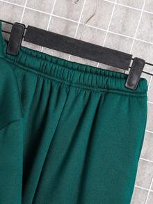 SHEIN 2pcs Kids/Tween Boys Casual Everyday Comfortable Printed Hoodie Sweatshirt And Sweatpants Knit Set Hoodie And Sweatpants Set Brooklyn Outfit Suitable For Spring/Summer Autumn And Winter, Daily Wear, Sports, Outings, School, Parties, Festivals, Photoshoots Boys Outfit Sets