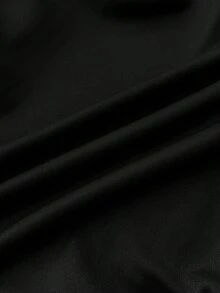 SHEIN 少女休闲舒适简约针织连帽长袖衫，适合外出、上学、日常聚会、秋冬季穿着。 - 黑色 - 查看 7