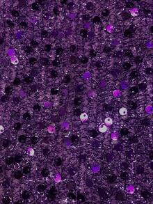 DreamSkyne Plus Size Women Sleeveless Patchwork Sequin Embellished Elegant Dress Maxi Women Outfit - Purple - View 7