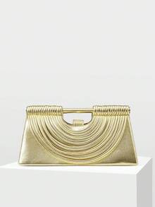 MOTF PREMIUM WOMEN'S MINIMALIST MULTI-STRIPE DECORATIVE CLUTCHES, SUITABLE FOR PARTY SCENES,NEW YEARS