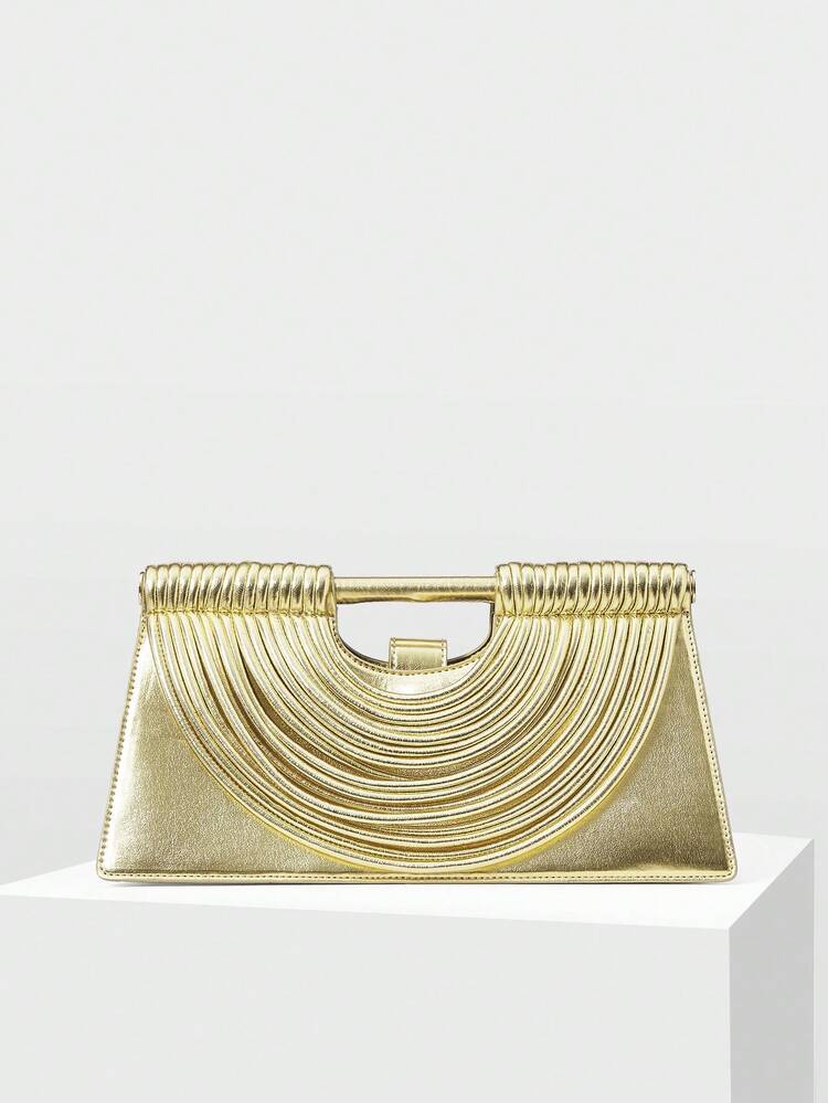WOMEN'S MINIMALIST MULTI-STRIPE DECORATIVE CLUTCHES, SUITABLE FOR PARTY SCENES,NEW YEARS