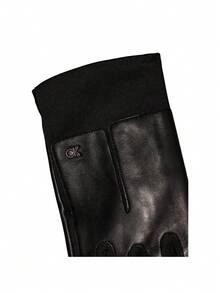 Calvin Klein Leather Classic Men's Gloves Black - Black - View 3