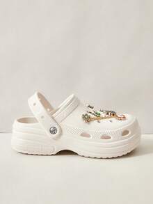 Cuccoo Women's Christmas Decoration Hollow Sandals, Cute & Sweet, Versatile, Thick Sole, Comfortable - White - View 2