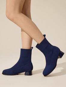 CUCCOO BASICS Giày bốt cổ ngắn đế dày thoáng khí đa năng thời trang dành cho nữ - Màu xanh lam - Xem 9