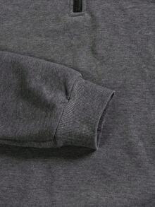 Manfinity Homme 2pcs Men's Solid Color Stand Collar Half Zip Long Sleeve Sweatshirt And Pocket Sweatpants Set Men Sweat Suit Mens Sweatpants And Sweatshirt Set Mens Jogging Set Gym Clothes Mens Workout Set