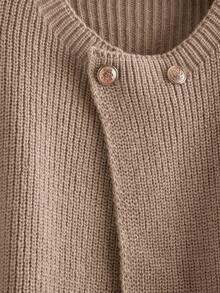 GlowEve Áo len cardigan thời trang mới dành cho nữ, phong cách Châu Âu và Mỹ sang trọng, đa năng, tối giản - Màu nâu  Mocha - Xem 3