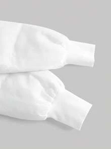 SHEIN MOD 白色休闲简约腰部抽绳女士羽绒服，秋冬季保暖外套，女士保暖外套 - 白色 - 查看 3