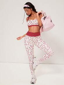 Medorelle Conjunto de 2 piezas con estampado floral aleatorio para mujer - Top corto y shorts - Multicolor - Ver 5