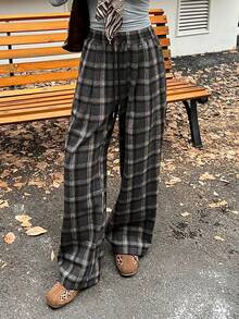 DAZY Women's Casual Plaid Pants, Suitable For Autumn/Winter