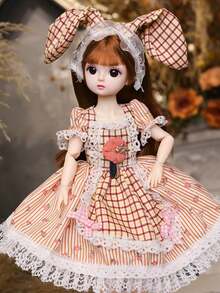 POKOJA LAND 1个30厘米球形关节娃娃BJD公主SD娃娃，逼真肌肤，合成假发，奢华换装收藏艺术娃娃，生日礼物，收藏展示派对圣诞礼物 - 彩色 - 查看 9