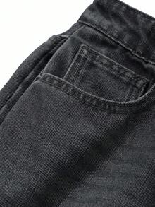 DAZY Women's Distressed Wide Leg Casual Jeans Y2k - Dark Grey - View 6