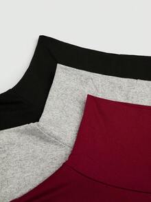 SHEIN Clasi 3pcs/Set Plus Size Basic High Neck Camisole - Multicolor - View 8