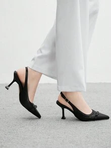 CUCCOO BIZCHIC 女士优雅简约高跟鞋，适合工作和通勤场合。 - 黑色 - 查看 5