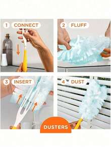 Disposable Duster Refills, Electrostatic Duster Heads Replacement - Effortless Dust Removal For Electronics, Furniture, Blinds, And Ceiling Fans – (Handle Not Included) - Cleaning Supplies, Cleaning Accessories - Multicolor - View 5