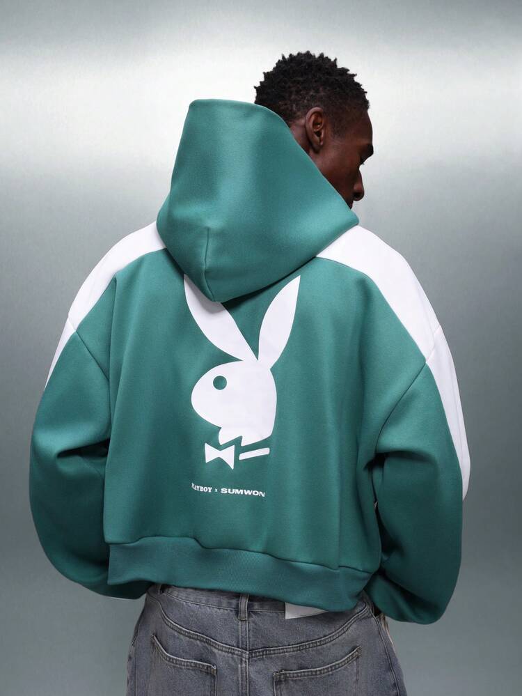 PLAYBOY X SUMWON Oversized Hoodie With Logo Print