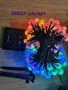 Waterproof Solar Bubble Ball Light String Lights Outdoor Lighting Crystal Ball String Light Halloween Christmas GardenParty Decoration