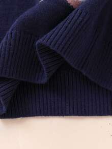 SHEIN Playful Pals Baby Boys Cute Cartoon Bear Round Neck Long Sleeve Regular Knit Sweater, Suitable For Spring, Autumn And Winter Baby Knitwear Baby Boy Sweater Knitted Sweater Baby Jumper Toddler Sweater Baby Clothes Boy Baby Boy Jumper Baby Sweater Sweater For Baby Boy Blueberry Baby Outfit Baby Clothes Fall Sweater Sweater With Dog Print - Royal Blue - View 8