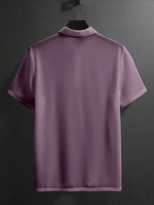 Manfinity Homme 男士纯色短袖 Polo 衫，适合日常通勤、春夏季和高尔夫运动