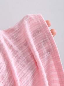 Sweetra 女士纹理面料扭结性感蕾丝边二合一吊带背心，修身简约通勤浪漫约会百搭长袖上衣T恤，秋冬款 - 粉色 - 查看 7