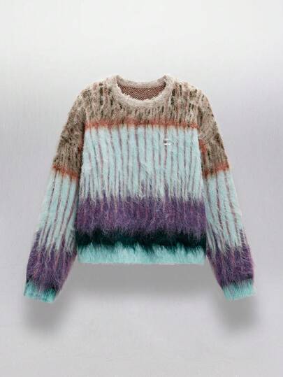  NEON BLANC 男士针织羊毛衫，高端渐变色毛衣，适合秋冬季节，柔软舒适，可手洗或干洗，适合全球穿着