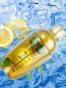 1pc Snow Cone Shaker Cup With Measurement Scale, 350ml/500ml/700ml/1000ml, Gift For Father,Shaker Bottle With Scale, Protein Shake Cup