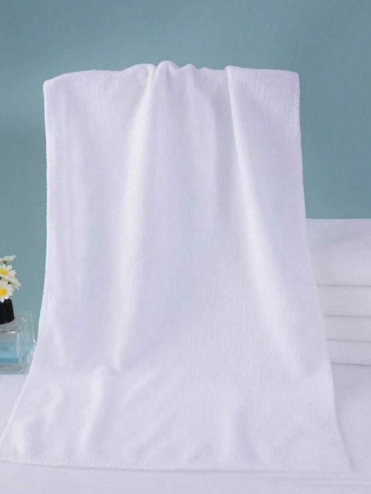 Toalla de baño para adultos de fibra ultrafina de secado rápido, de unicolor, grande de 40x80, 70x140 o 80x160 cm, para uso en el hogar, hotel, gimnasio, yoga, viajes, campamento, playa, protección solar, manta de picnic, verano y vacaciones - Blanco - Añade 6