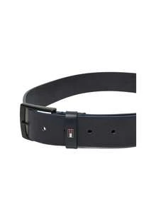 Tommy Hilfiger ADAN Logo Flag Leather Buckle Men's Belt Navy - 藍色 - 查看 3