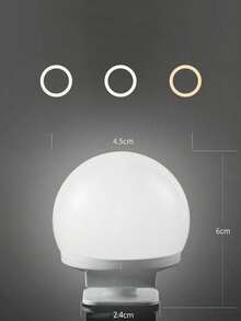 LED可调光化妆镜灯（不含镜子），USB供电，塑料材质，化妆镜灯，灯光可调节，免钻孔化妆镜灯，适用于梳妆台、化妆镜、家居装饰及各种镜子装饰