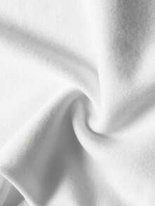Lazeform 2件套纯色圆领短袖上衣和抽绳腰长裤休闲套装 - 白色 - 查看 3