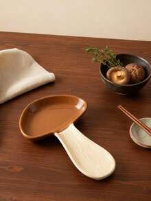 Cirelle 1 件陶瓷蘑菇形勺架，可爱蘑菇装饰勺架盘，适用于烹饪勺、铲、厨房装饰、陶瓷餐具架，温馨乔迁礼物 - 彩色 - 查看 5
