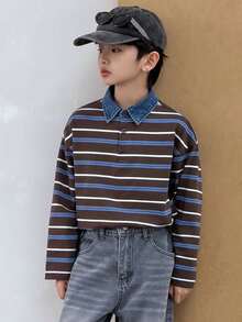 DAZY 男童加大码T恤，秋季款