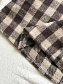 Vintaside Kids 女童休闲可爱格子图案3D立体花卉装饰长袖连衣裙，适合春、秋、冬三季室内外穿着，日常百搭。 - 彩色 - 查看 8