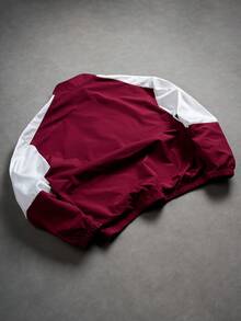 PAVTROS 加大码男士休闲撞色印花拉链夹克 - 彩色 - 查看 4