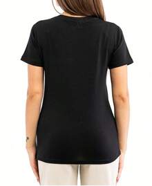 Kappa Women's T-Shirts Black - Black - View 3