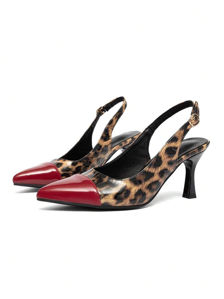 CUCCOO CURVES Plus Size Women's Pointed Toe High Heel Fashion Design Nude Strap Elegant High Heel Pumps