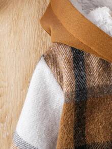 Vintaside Kids Baby Boy Patch Letter Graphic Thermal Lined Casual Hoodie Jacket, Autumn/Winter - Camel - View 5