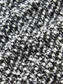 MOTF PREMIUM 粗花呢撞色包边外套 - 黑與白 - 查看 7