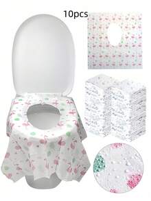 5PCS/10PCS/20PCS Disposable Portable Waterproof Full Coverage Disposable Toilet Seat Cover For Home Travel Public Bathroom All Season Hygienic Convenient Travel Essential Must Have Sanitary Product