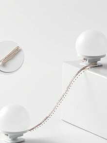 LED可调光化妆镜灯（不含镜子），USB供电，塑料材质，化妆镜灯，灯光可调节，免钻孔化妆镜灯，适用于梳妆台、化妆镜、家居装饰及各种镜子装饰