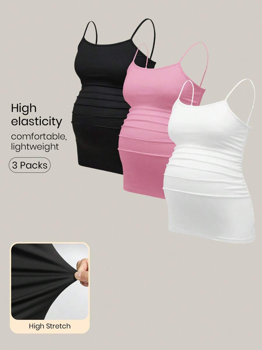 Modmama Pregnant Women Solid Color Minimalist Fashion Casual Cami Top, Daily Wear - Multicolor - View 1