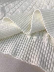 Airaco 男士白色绞花针织毛衣，圣诞节，长袖上衣 - 白色 - 查看 5