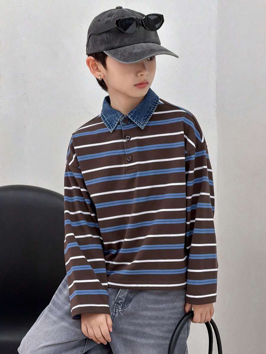 DAZY 男童加大码T恤，秋季款