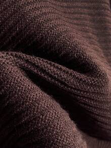 Airaco كارديجان محبوك أنيق للنساء مزين بالمعدن، أكمام طويلة، خريف/شتاء - بني - مشاهدة 6